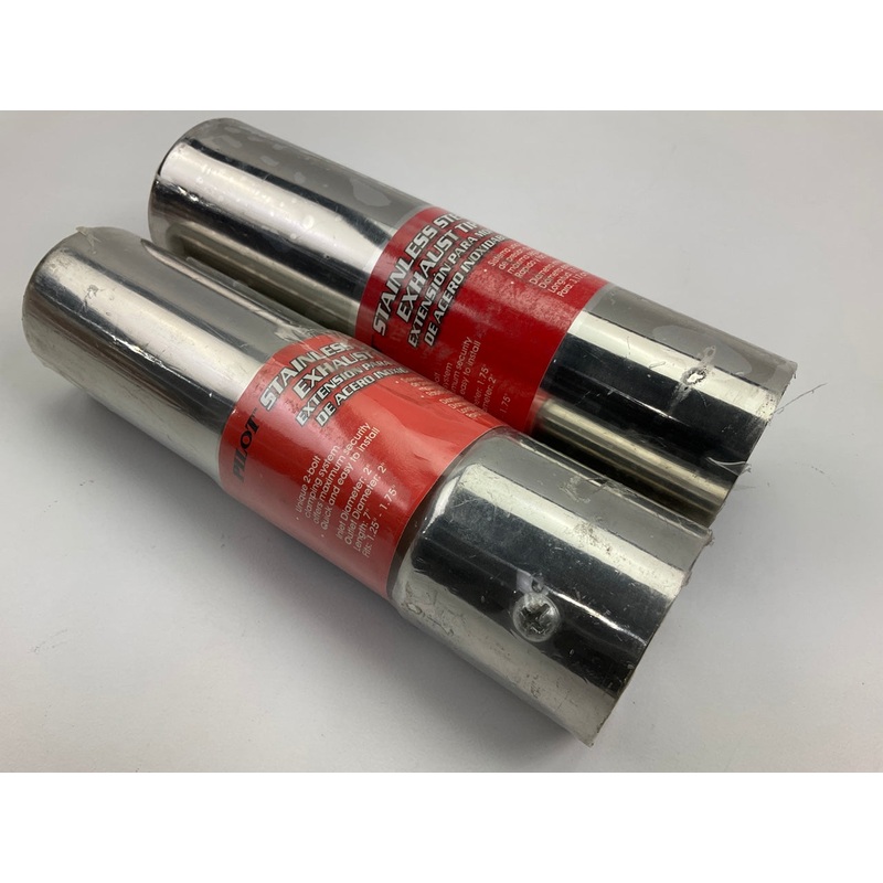 (2) Pilot PM-5122 Stainless Exhaust Tip, 2'' Outlet, 2'' Inlet, For 1.25''-1.75''