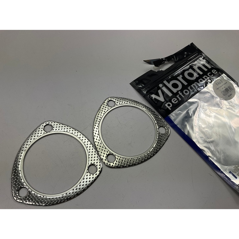 (2) Vibrant 1463 Graphite 3-Bolt Exhaust Flange Gasket 3'' ID, For Dual Exhaust