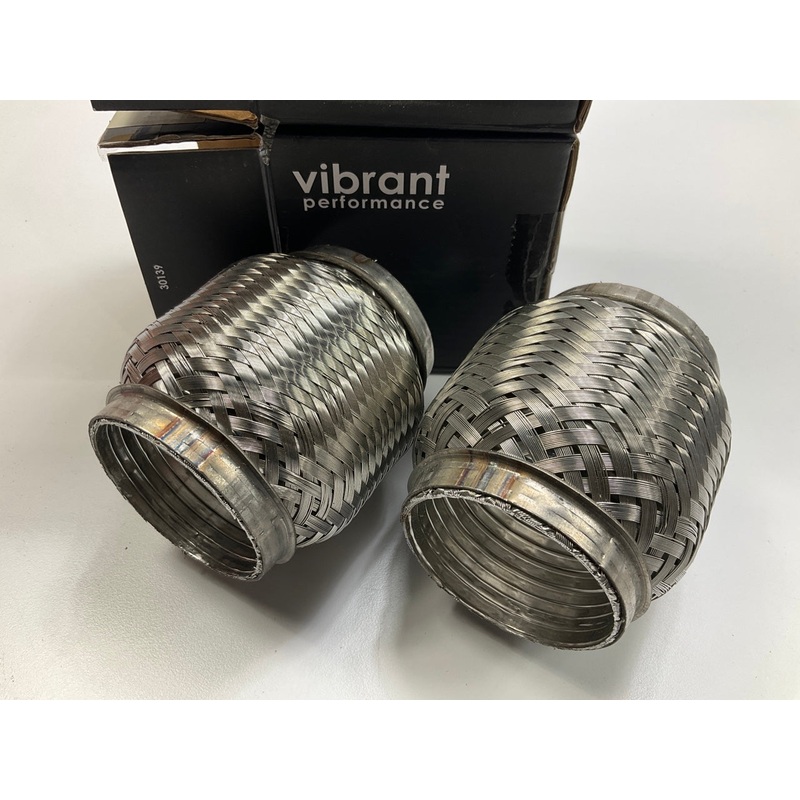 (2) Vibrant Performance 60804 Exhaust Pipe TurboFlex Couplers 2.5'' ID X 4'' Long