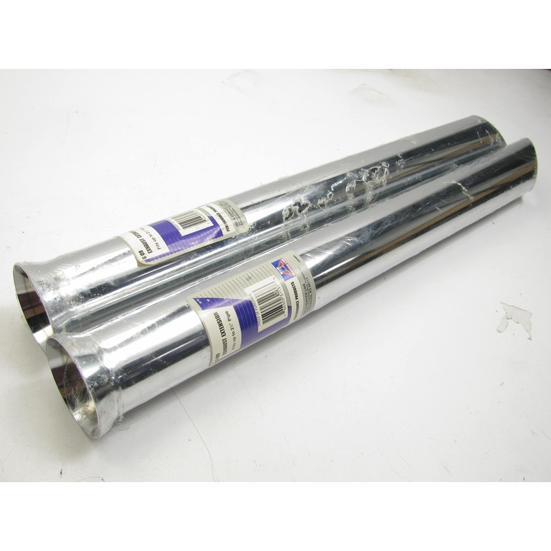 (2) Vintage Big A 6-09 Exhaust Tip 2 FOOT Extensions, For Up To 2-1/2'' Pipe