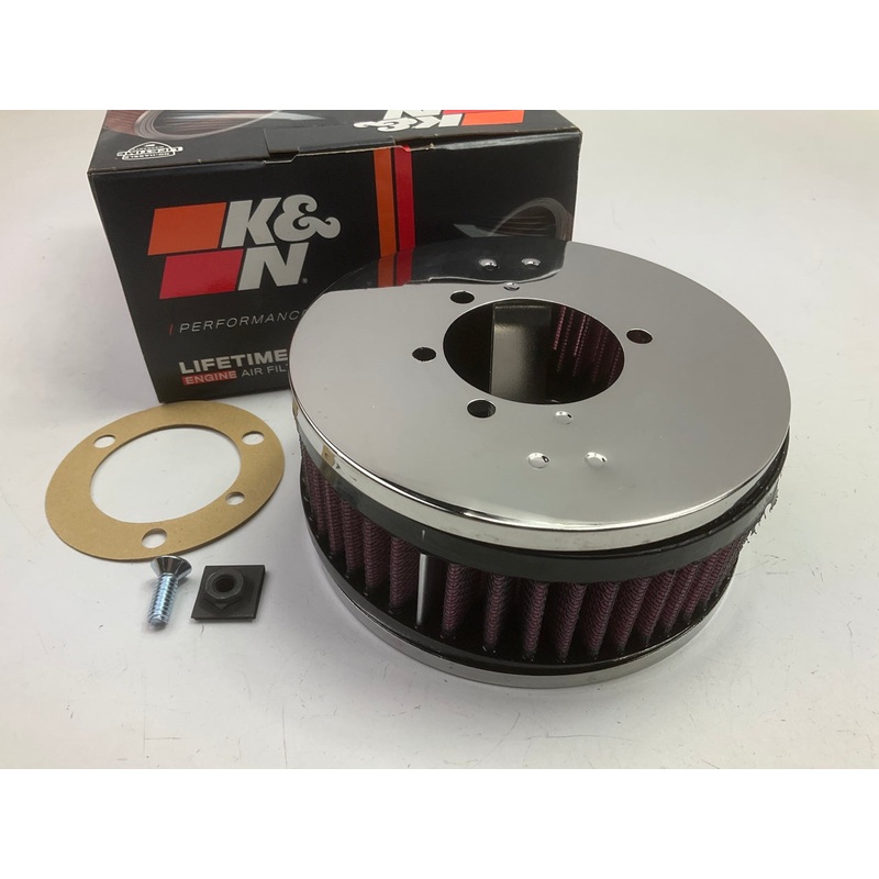 K&N RK-3201 High-Flow Air Filter Intake System 5-1/2'' OD For Harley Davidson