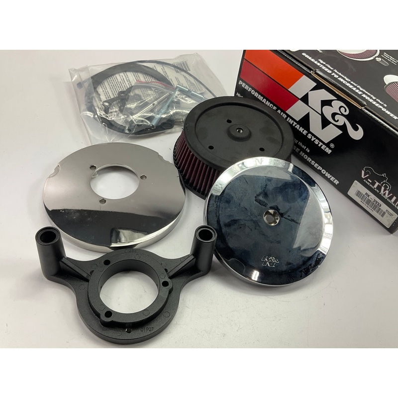 K&N RK3933 Street Metal Air Intake System For 2004-2012 Harley-Davidson Dyna