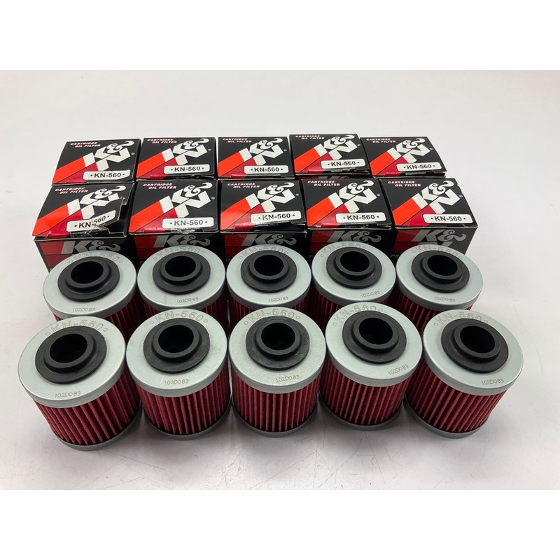 (10) K&N KN560 Performance Engine Oil Filter For 2008-2011 Can-Am DS450