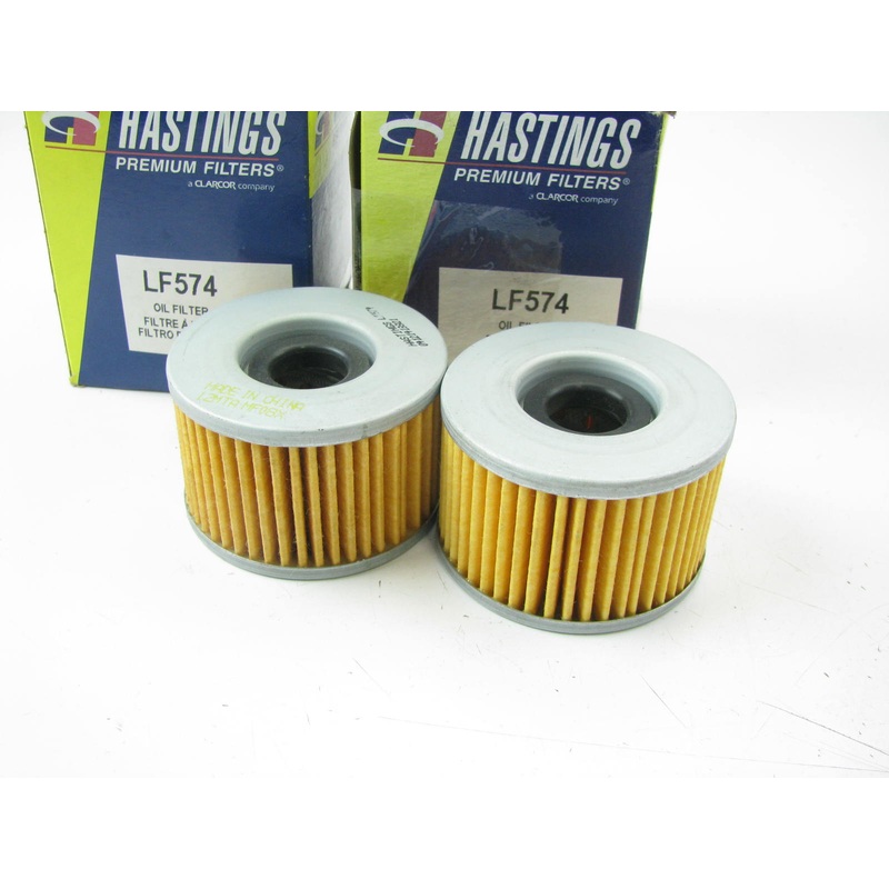 (2) Hastings LF574 Motorcycle Engine Oil Filter