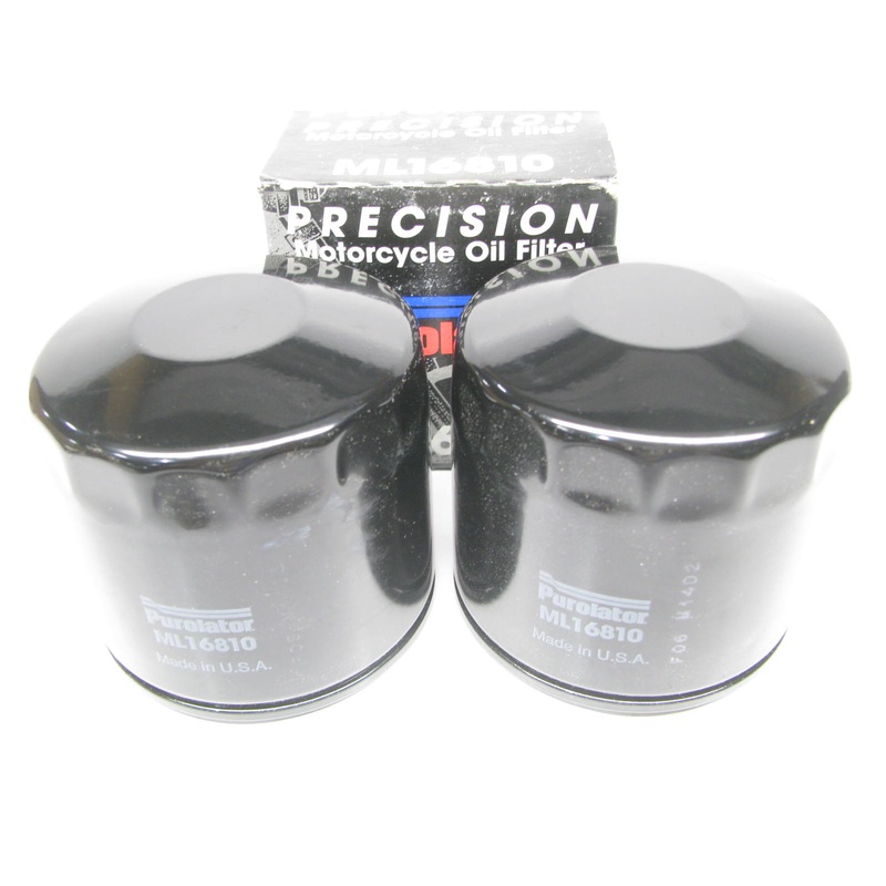 (2) Purolator ML16810 Oil Filters - Motorcycle Full-Flow Spin-on Oil Filter