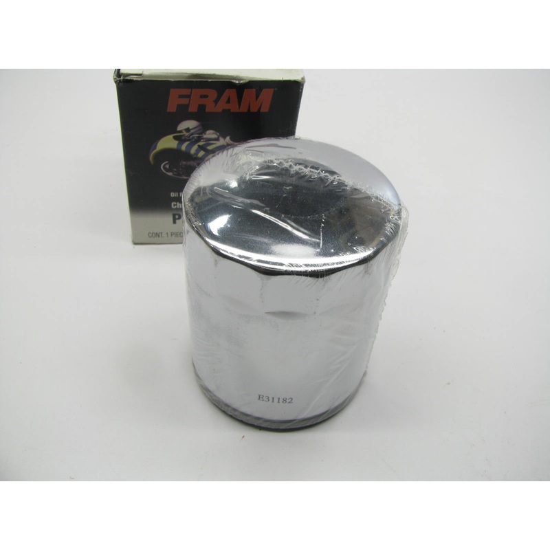 Fram PH6065B Chrome Motorcycle Engine Oil Filter For Harley Davidson