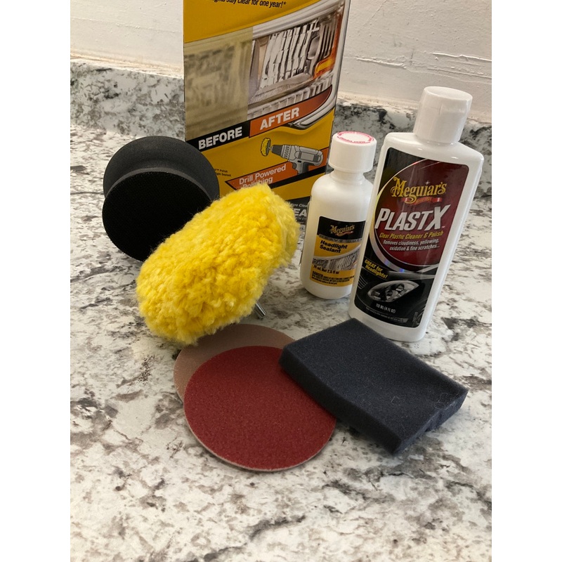 Meguiars G2980 Heavy Duty Headlight Lamp Restoration Kit With Polish And Sealant