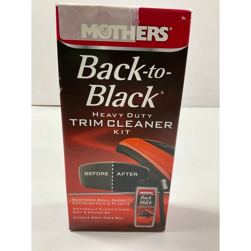 Mothers 06141 Back-to-Black Heavy Duty Trim Cleaner Kit, 12 Fl. Oz.