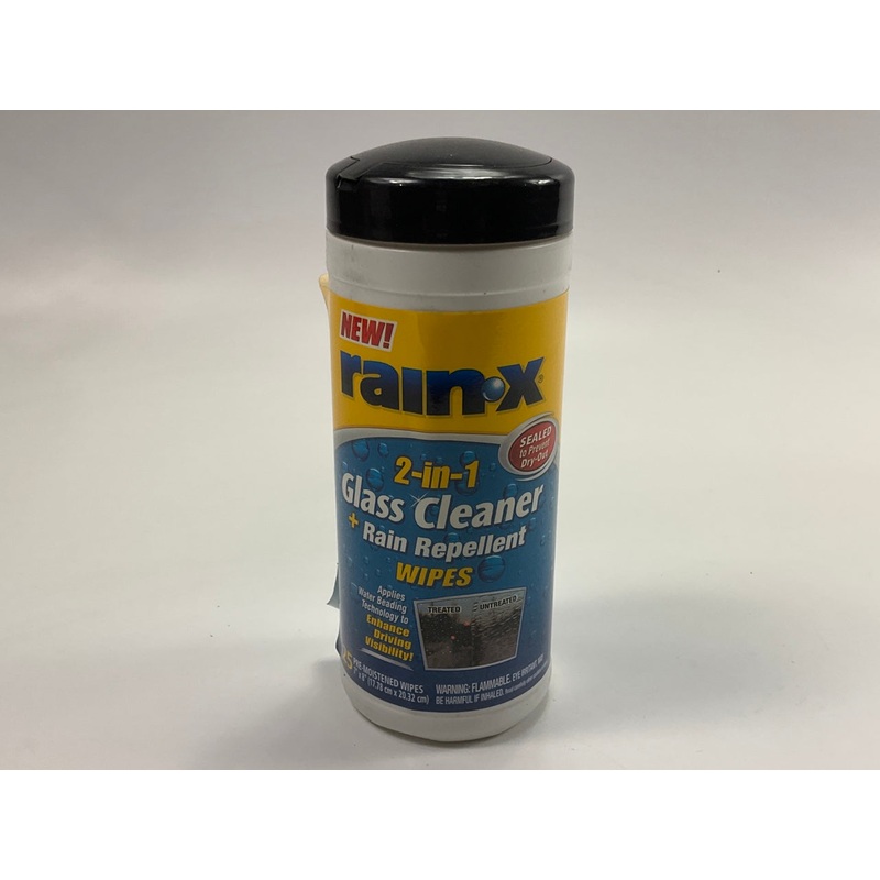 Rain-X 630022  2-in-1 Glass Cleaner And Rain Repellent Wipes - 25 Count Type 2