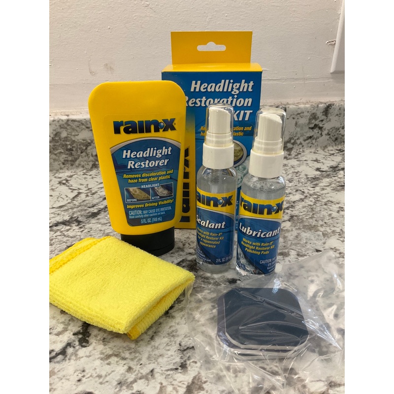 Rain-X 800001809 Headlight Head Light & Plastic Restoration Polish Kit Restorer