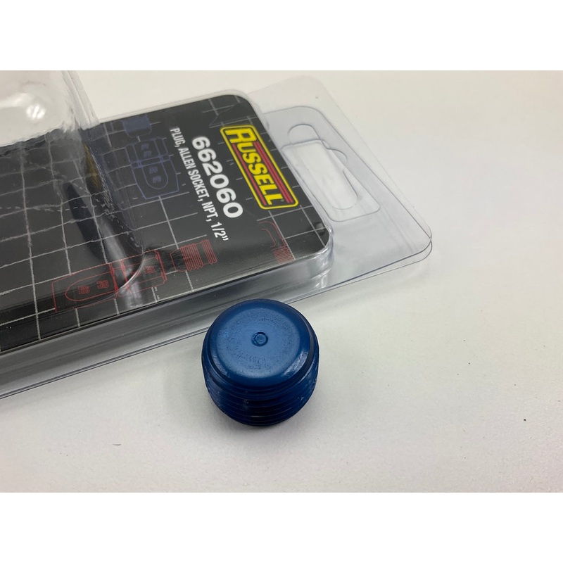 Russell 662060 Allen Socket Pipe Plug Blue Anodized 1/2 In. Plug Size 1/2'' NPT