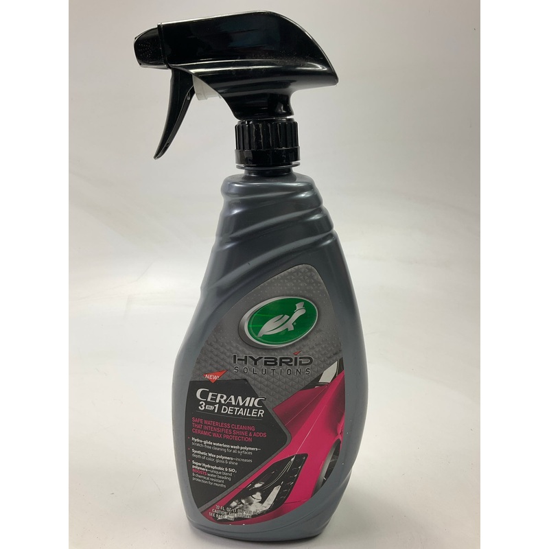 Turtle Wax 53413 Ceramic 3-in-1 Detailer Waterless Spray Detailer, 32 Fl Oz