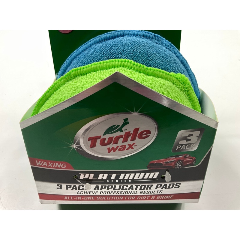 Turtle Wax TW-WS101 Platinum Series 5'' Waxing Wax Applicator Pads, Pack Of 3