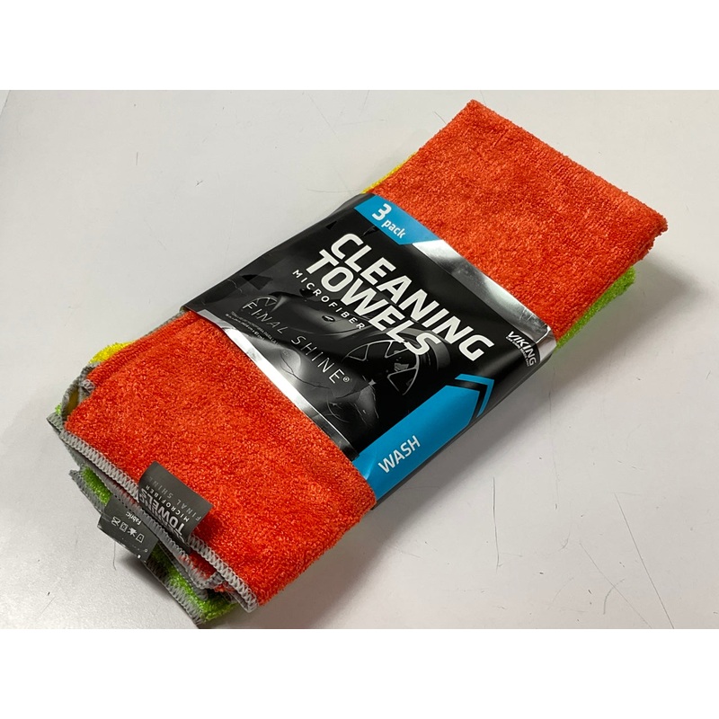 Viking 945100 Detailing Final Shine Microfiber Cleaning Towels, 3 Pack, 16''x24''