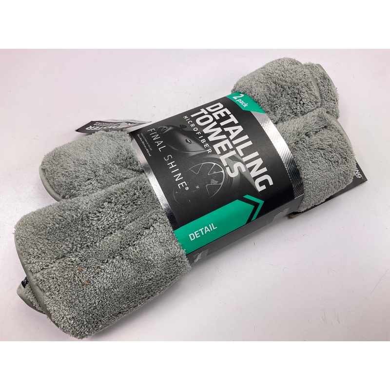 Viking Monster Jr. Detailing Gray Microfiber Towels Final Shine 16'' X 12'' 2 Pack