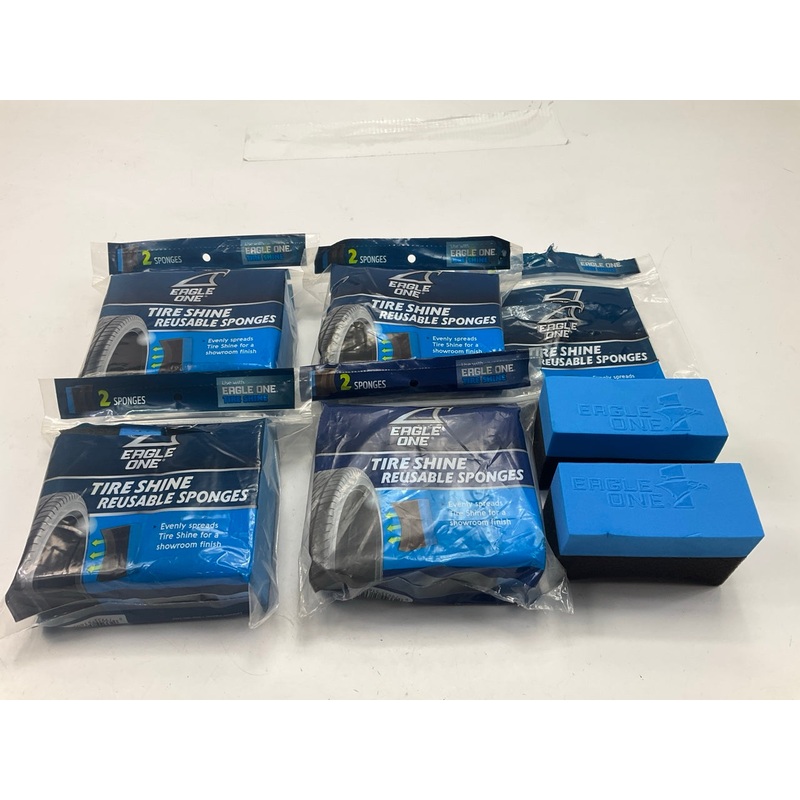 5 PACKS -  EAGLE ONE E15010602 Tire Shine Sponges For Pro Automotive Detailing