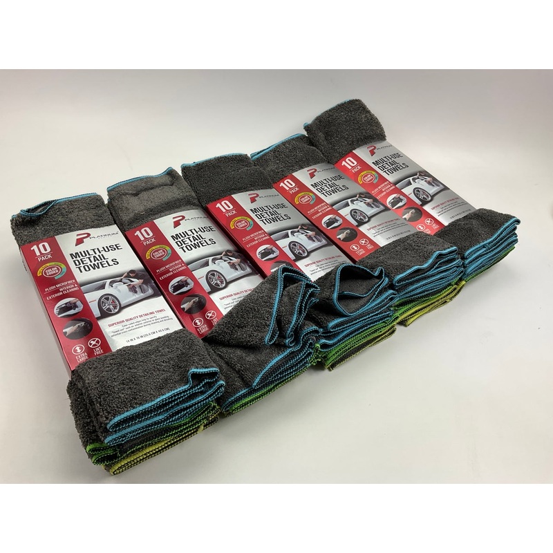 50 TOTAL Machimpex MPX-10110 Platinum Series MICROFIBER XL DETAIL TOWELS 14x16''