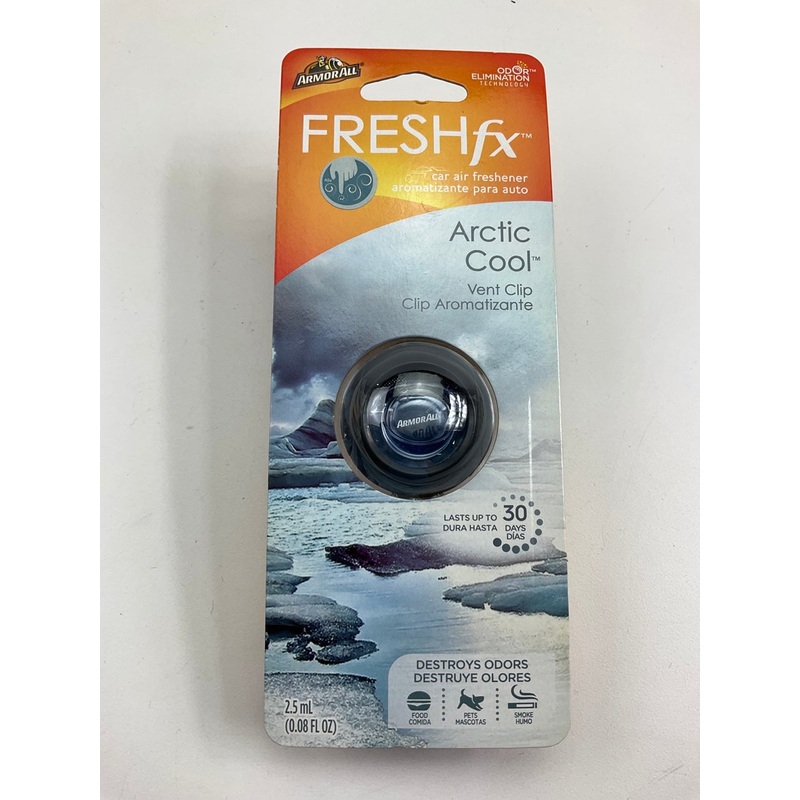 Armor All 18554 FRESHfx Car Air Freshener Arctic Cool Vent Clip