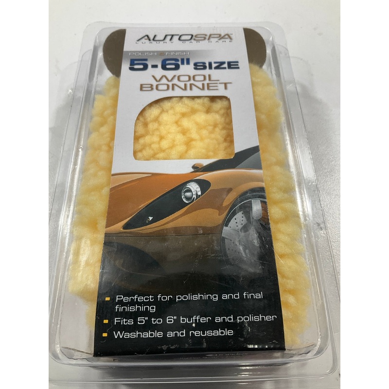 Autospa 40403AS Soft Acrylic Wool 5''-6'' Polishing Bonnet