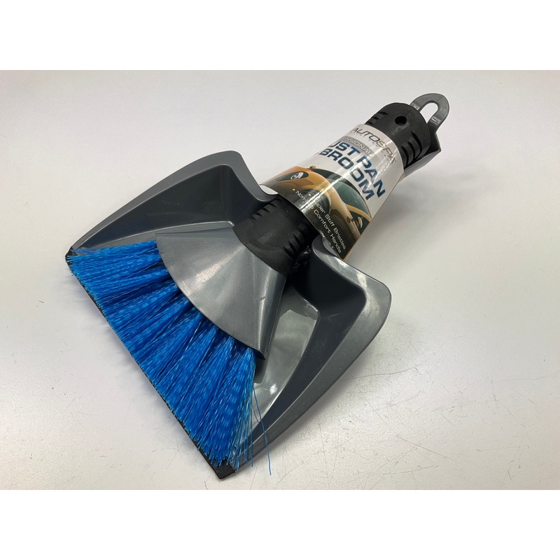 Autospa 92034 Grip Tech Deluxe Dust Pan W/ Heavy Duty Brush Auto Detail Cleaning