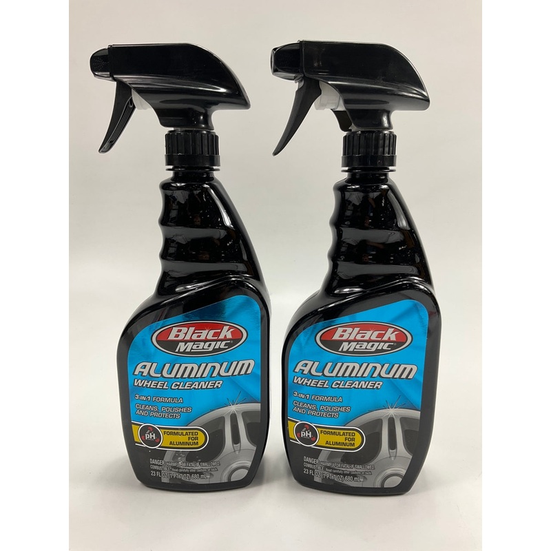 Black Magic 120004 3-In-1 Wheel Cleaner, Polisher, Protectant - 23 Oz - 2 Pack