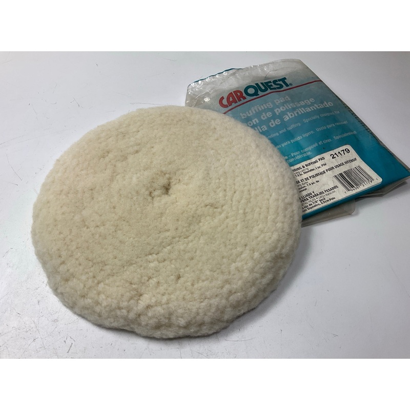 Carquest 21179 7.5'' Polishing Buffing Pad Bonnet 4-PLY Sheeps Wool , 7/8'' Arbor