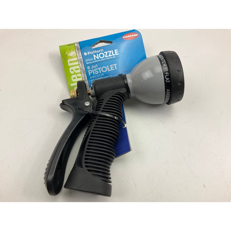 Carrand 90042 Garden Hose Spray Nozzle, Eight Spray Patterns From Mist To Jet