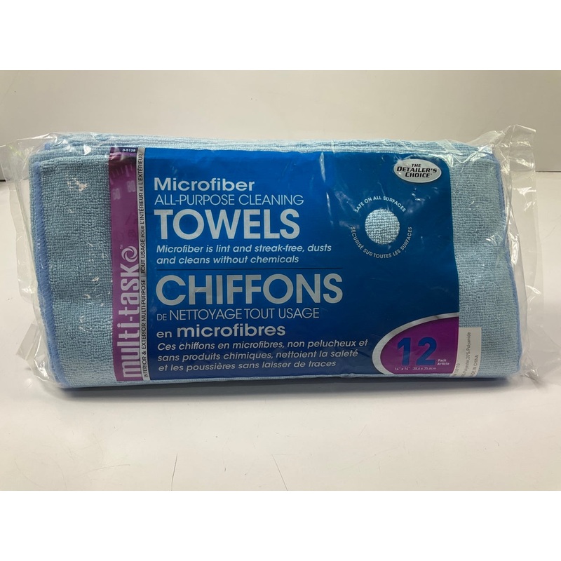 Detailer's Choice 3-5128 14'' X 14'' Blue Microfiber Cleaning Cloths - 12 Count