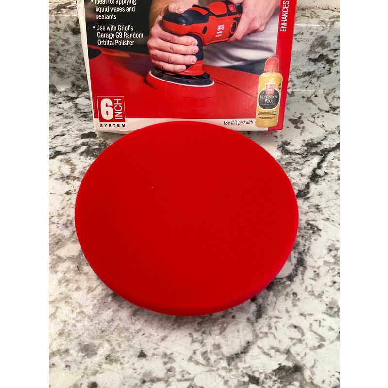 Griot's Garage 10618W Red Foam Waxing Pad 6.5''