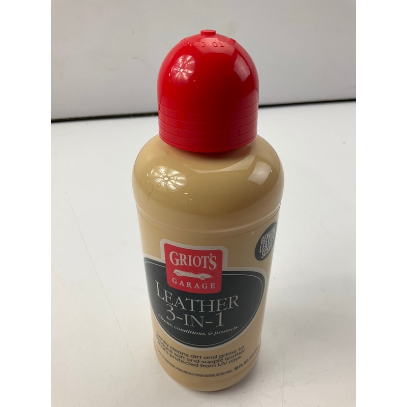 Griot's Garage 11019 3-in-1 Leather Cleaner, 16oz, Cleans, Conditions & Protects