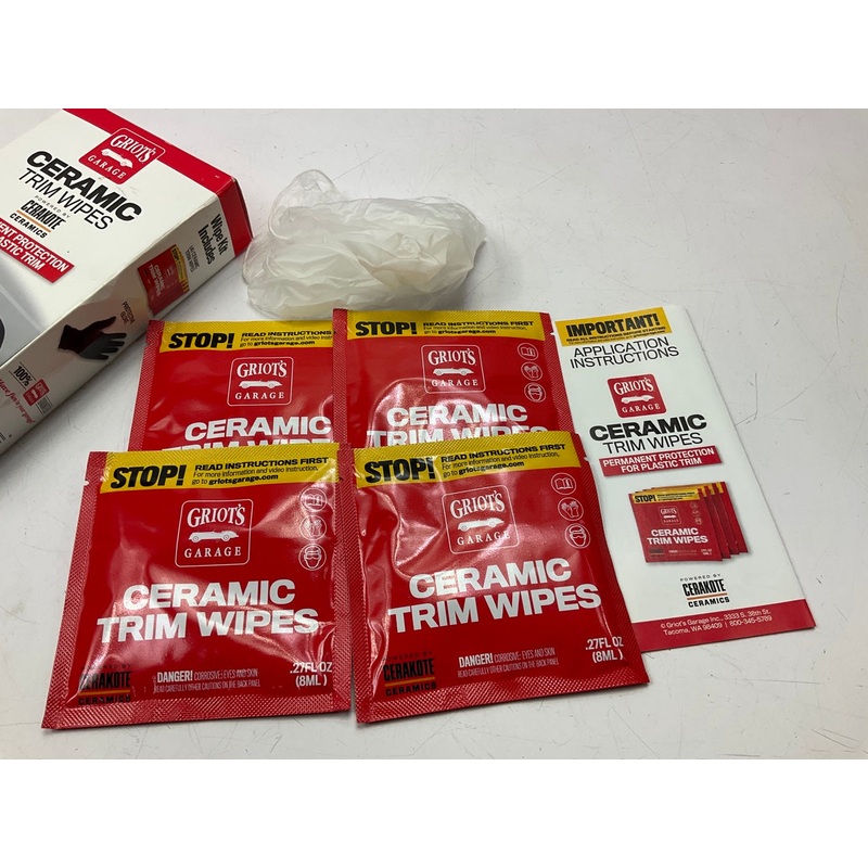 Griots Garage 11524 Ceramic Trim Wipes - Pack Of 4