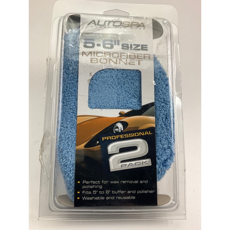 Hopkins 40406AS Microfiber Polishing Buffing Pad Bonnet 5-6'' - 2 Pack