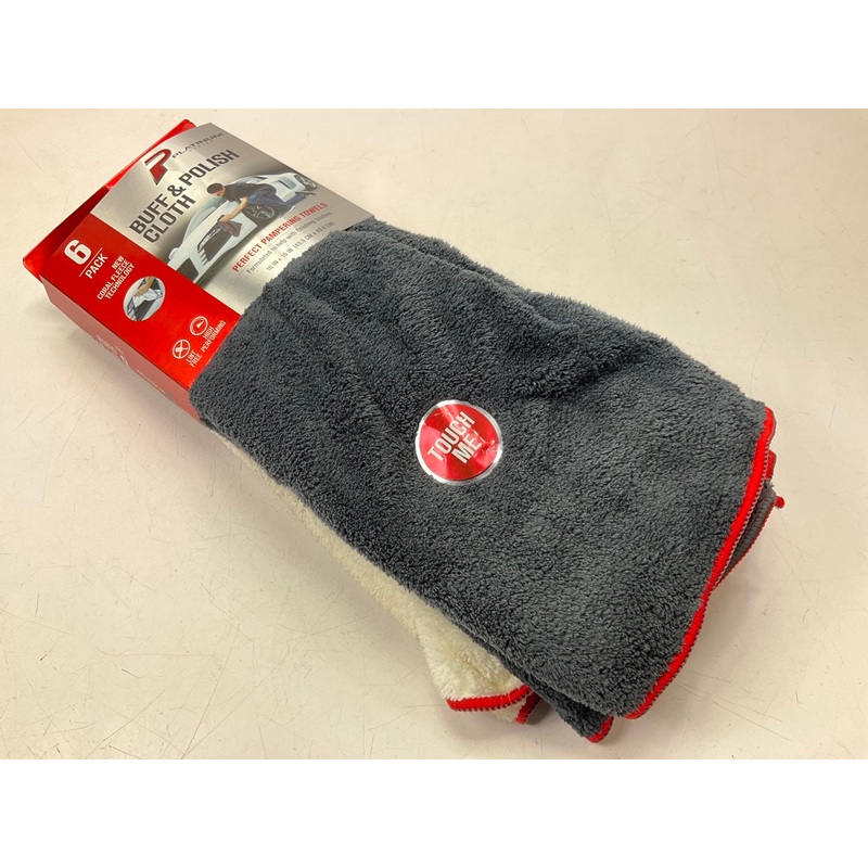 Machimpex MPX-138862 Coral Fleece Buff & Polish Cloth 16x16'', 6 Pack