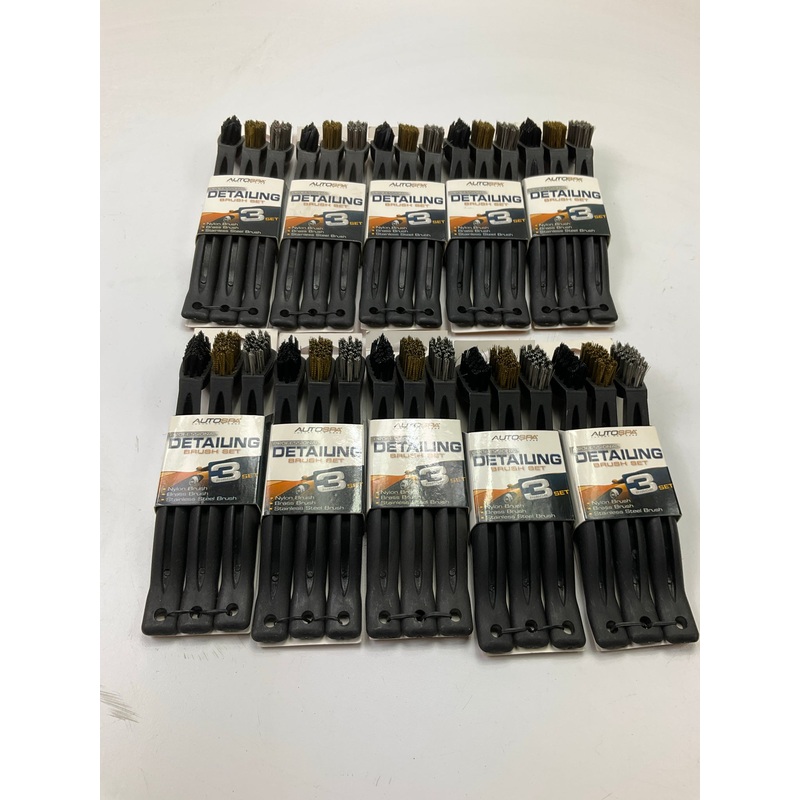 10 PACK - Hopkins 92004 - AutoSpa Detailing Brush, Nylon, Brass, & Stainless