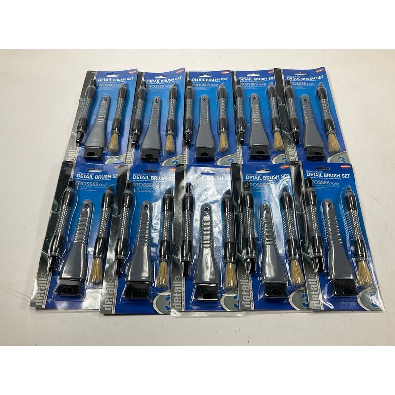 10/PACKS Hopkins 93019 Automotive Care Pro Detailing Interior Brush Cleaning Set