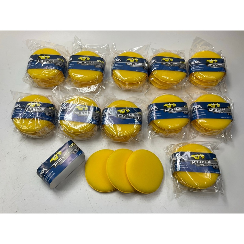 12 Packs Of 3 Each (36 Total) - Peak PKC0HT 4.3'' Foam Applicator Pads