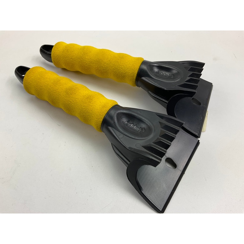 (2) Hopkins 13014 Hoppy Yellow SubZero 10'' Ice Chisel Scrapers W/ Foam Grip