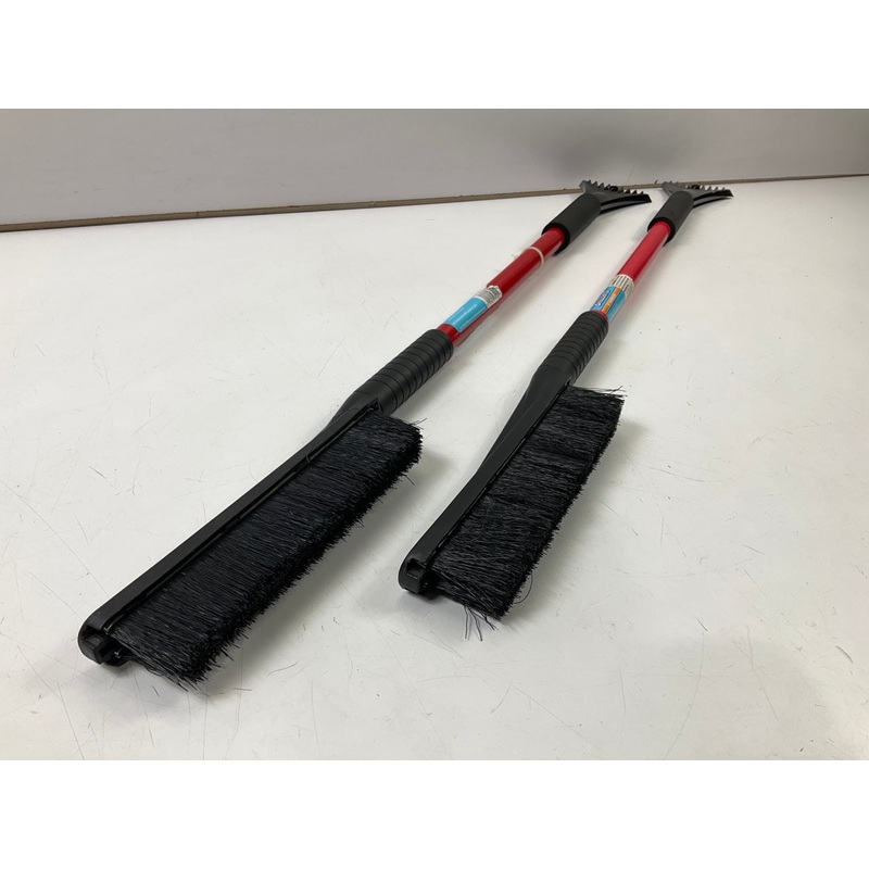 (2) Hopkins 13781 35'' BLIZZARD Car Windshield Snow Brush W/ Ice Scraper - RED