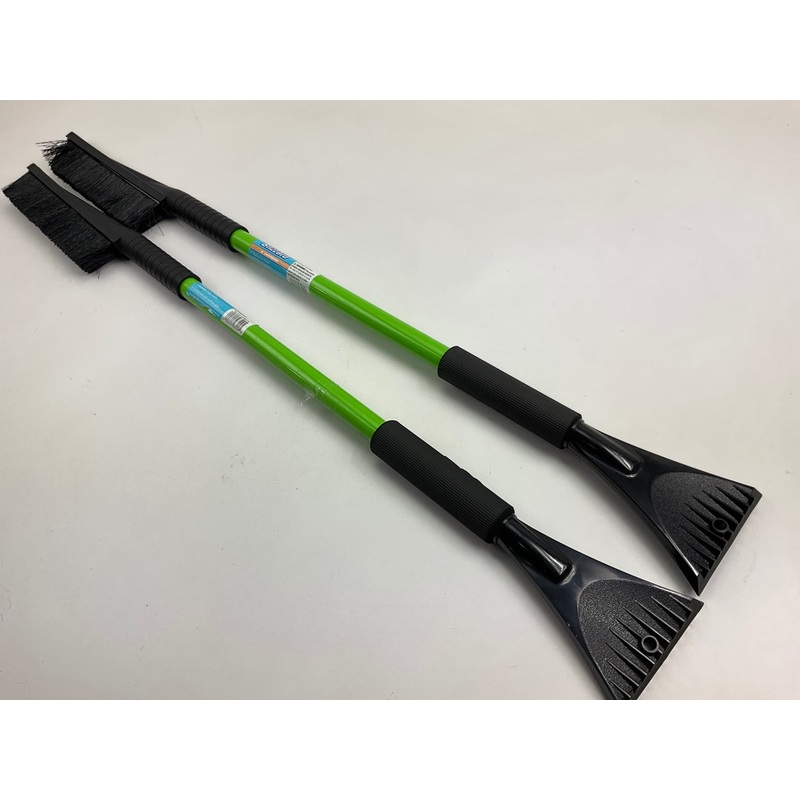 (2) Hopkins 13781 BLIZZARD 35'' Snow Brush / Ice Scrapers - GREEN COLOR