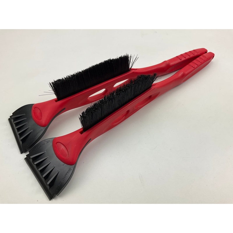 (2) Hopkins 16024 21'' Snow Brush / Ice Ripper Scraper - RED, PACK OF 2