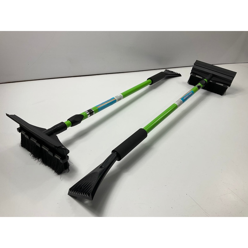 (2) Hopkins 2610XM SubZero 52'' Telescoping Snow Brush Ice Chisel Scraper GREEN