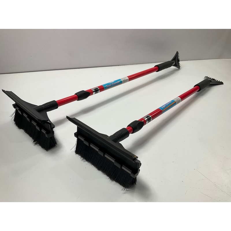 (2) Hopkins 2610XM SubZero 52'' Telescoping Snow Brush Ice Chisel Scraper RED