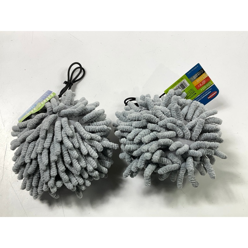 (2) Hopkins 45112 Wrist Strap Wheel Washing Brush - Gray, 2 PACK