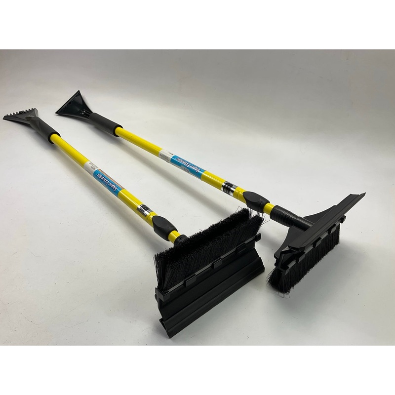 (2) Hopkins YELLOW SubZero 52'' Telescope Snow Brush Ice Scraper With Ice Chisel