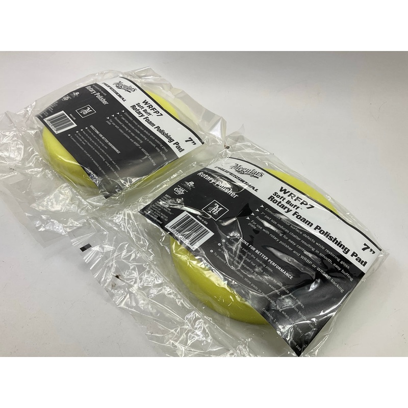 (2) Meguiar's WRFP7 Soft Buff 7'' Rotary Foam Polishing Buffing Pads
