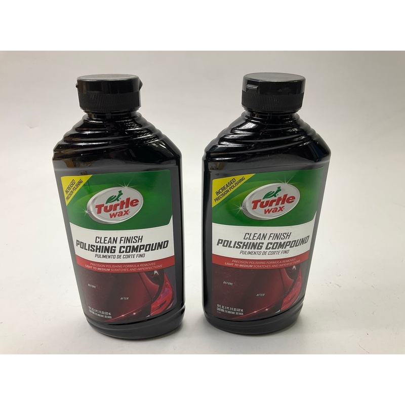 (2) Turtle Wax 50793 Clean Finish Premium Grade Polishing Compound, 18 Oz Bottle