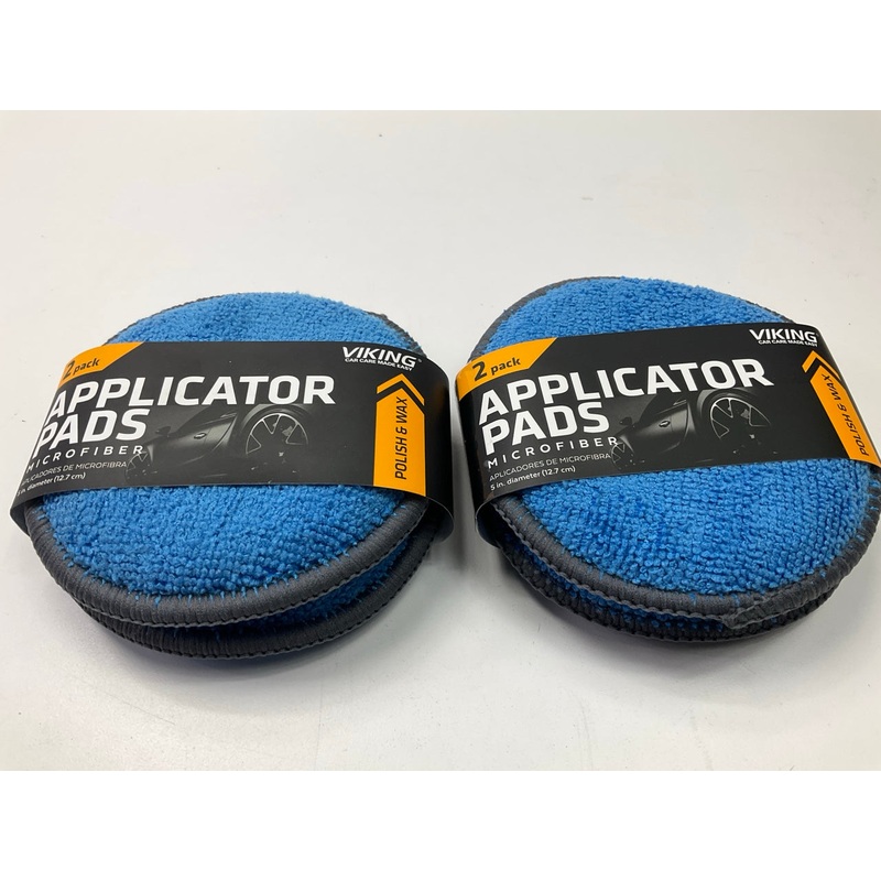 (2) Viking 829300 5'' Polishing Buffing Applicator Pad Bonnet For Wax