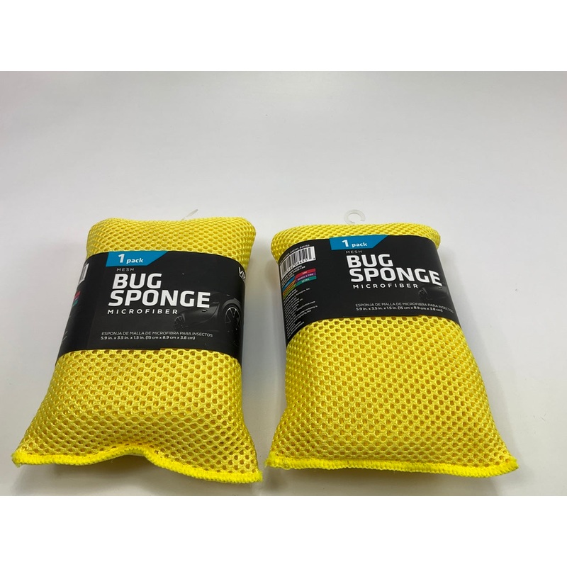 (2) Viking 845100 6''x3.5'' Microfiber Mesh Bug Cleaning Wash Sponge For Bugs &Tar