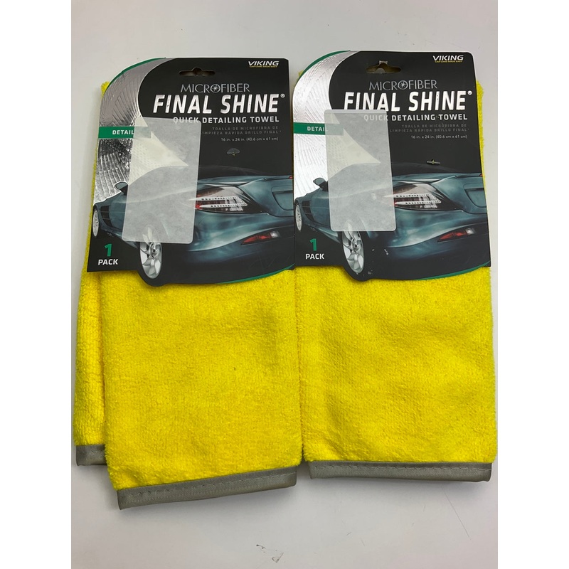 (2) Viking 945000 Quick Detailing Microfiber Towels 16'' X 24''