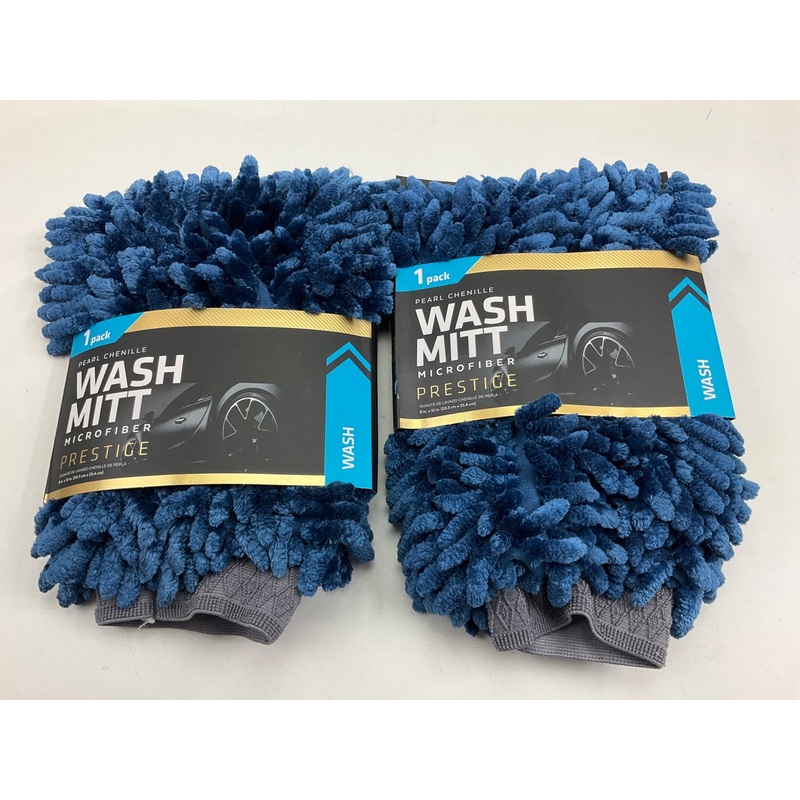 (2) Viking 955800 12 X 8 Inch Pearl Chenille Wash Mitts For Pro Car Washing